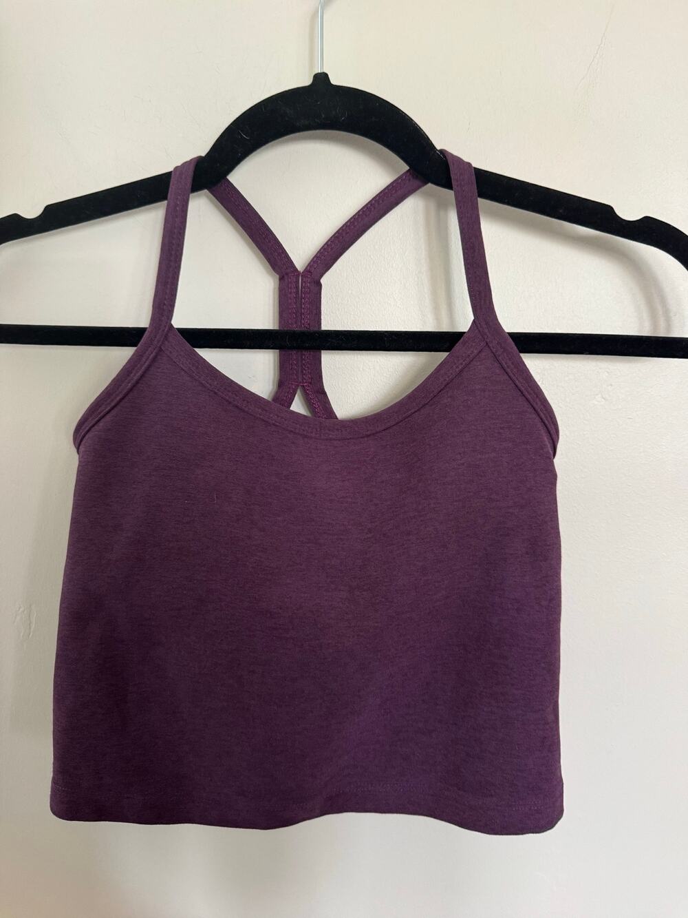 NWOT Beyond Yoga Space Dye Slim Racerback Crop Tank - Brilliant Blackberry SZ XS